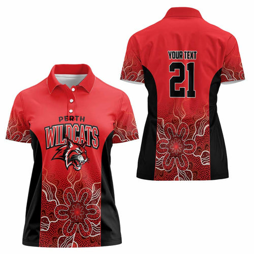 Basketball Custom Perth Women Polo Shirt Simple Australian Dot Art - Aussie Hoodie