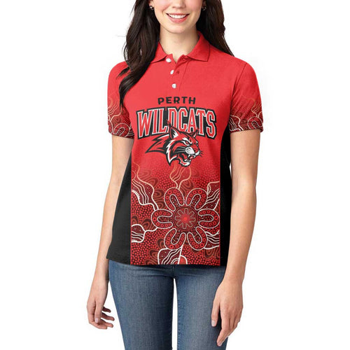 Basketball Custom Perth Women Polo Shirt Simple Australian Dot Art - Aussie Hoodie