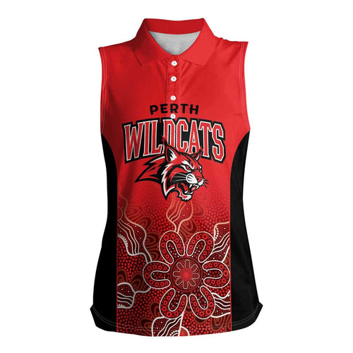 Basketball Custom Perth Women Sleeveless Polo Shirt Simple Australian Dot Art - Aussie Hoodie
