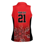 Basketball Custom Perth Women Sleeveless Polo Shirt Simple Australian Dot Art - Aussie Hoodie