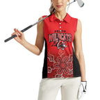 Basketball Custom Perth Women Sleeveless Polo Shirt Simple Australian Dot Art - Aussie Hoodie