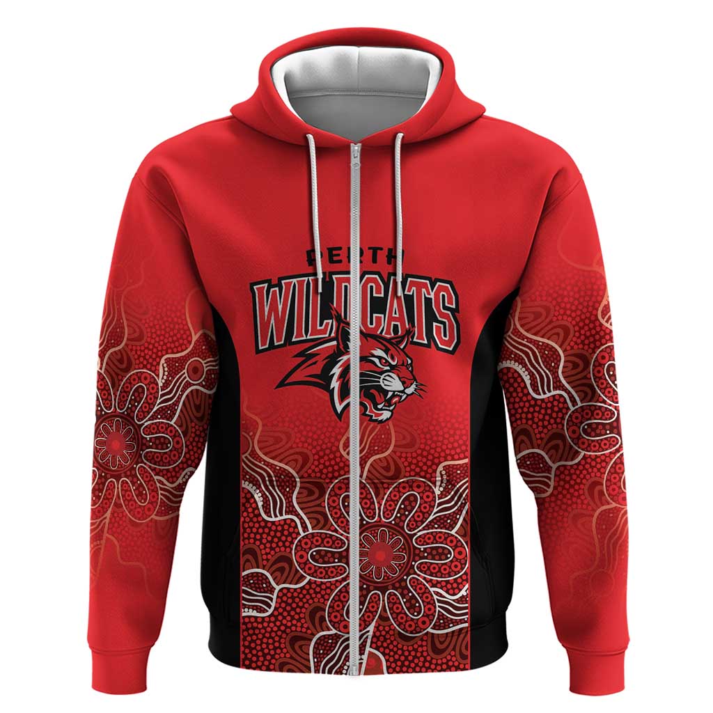 Basketball Custom Perth Zip Hoodie Simple Australian Dot Art - Aussie Hoodie
