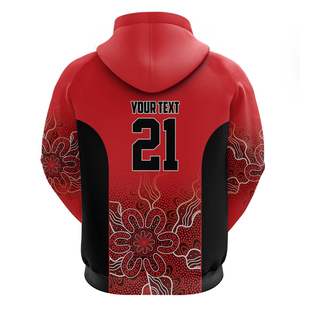 Basketball Custom Perth Zip Hoodie Simple Australian Dot Art - Aussie Hoodie