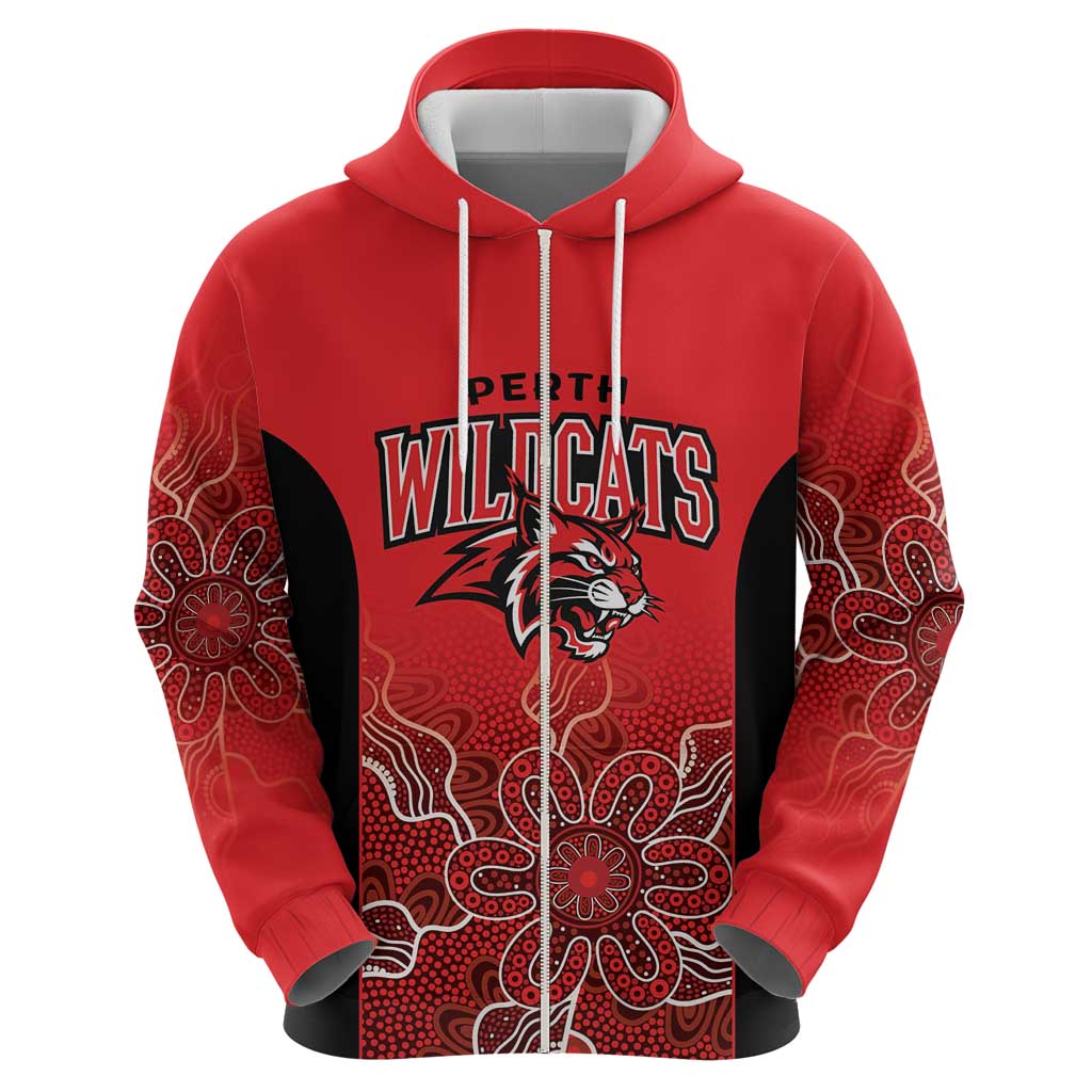 Basketball Custom Perth Zip Hoodie Simple Australian Dot Art - Aussie Hoodie