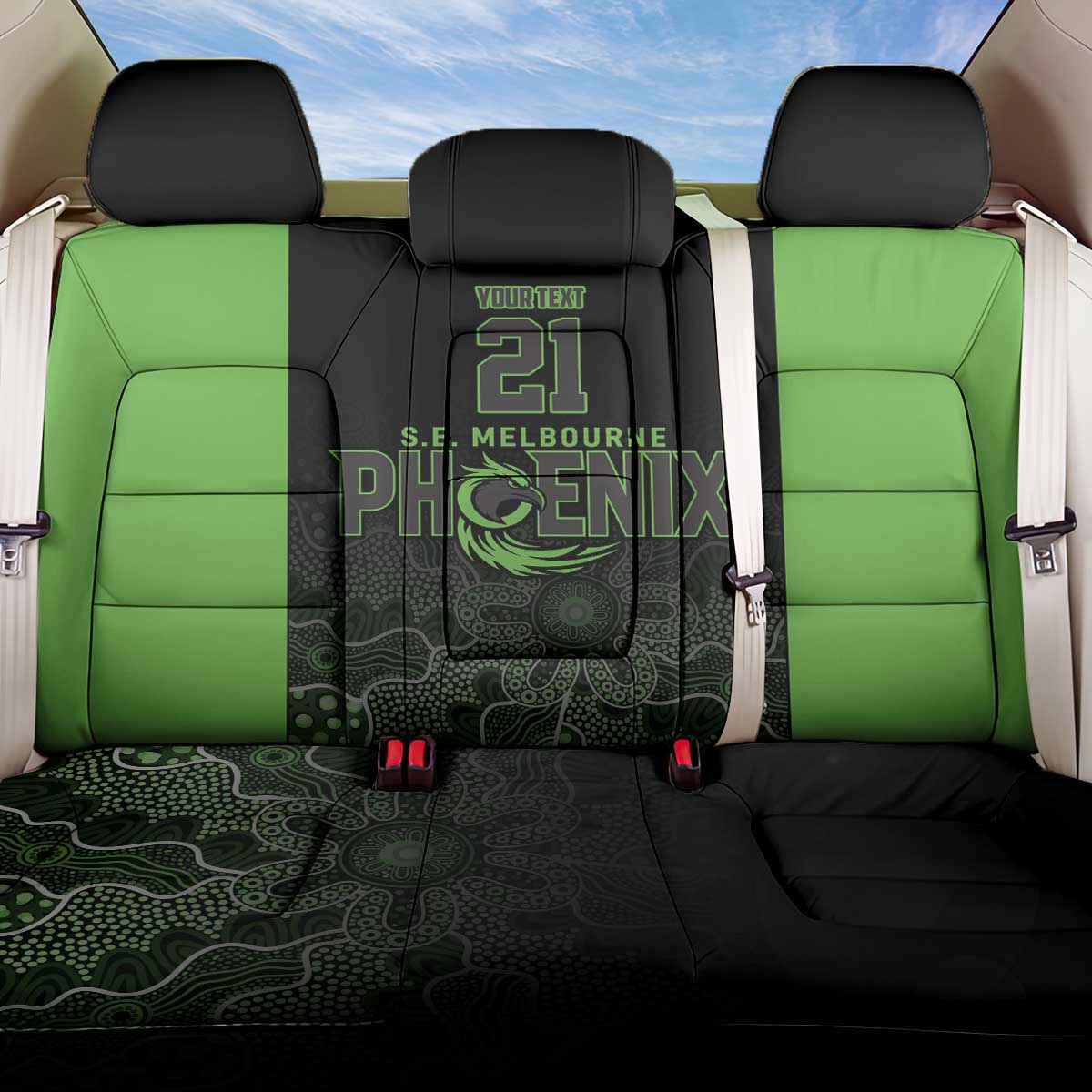 Basketball Custom South East Melbourne Back Car Seat Cover Simple Australian Dot Art - Aussie Hoodie