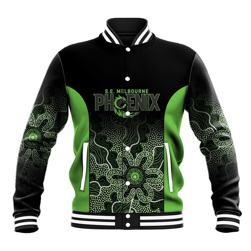 Basketball Custom South East Melbourne Baseball Jacket Simple Australian Dot Art - Aussie Hoodie