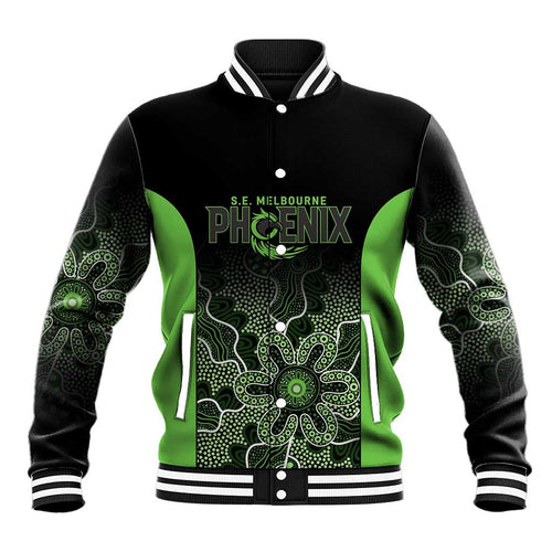 Basketball Custom South East Melbourne Baseball Jacket Simple Australian Dot Art - Aussie Hoodie