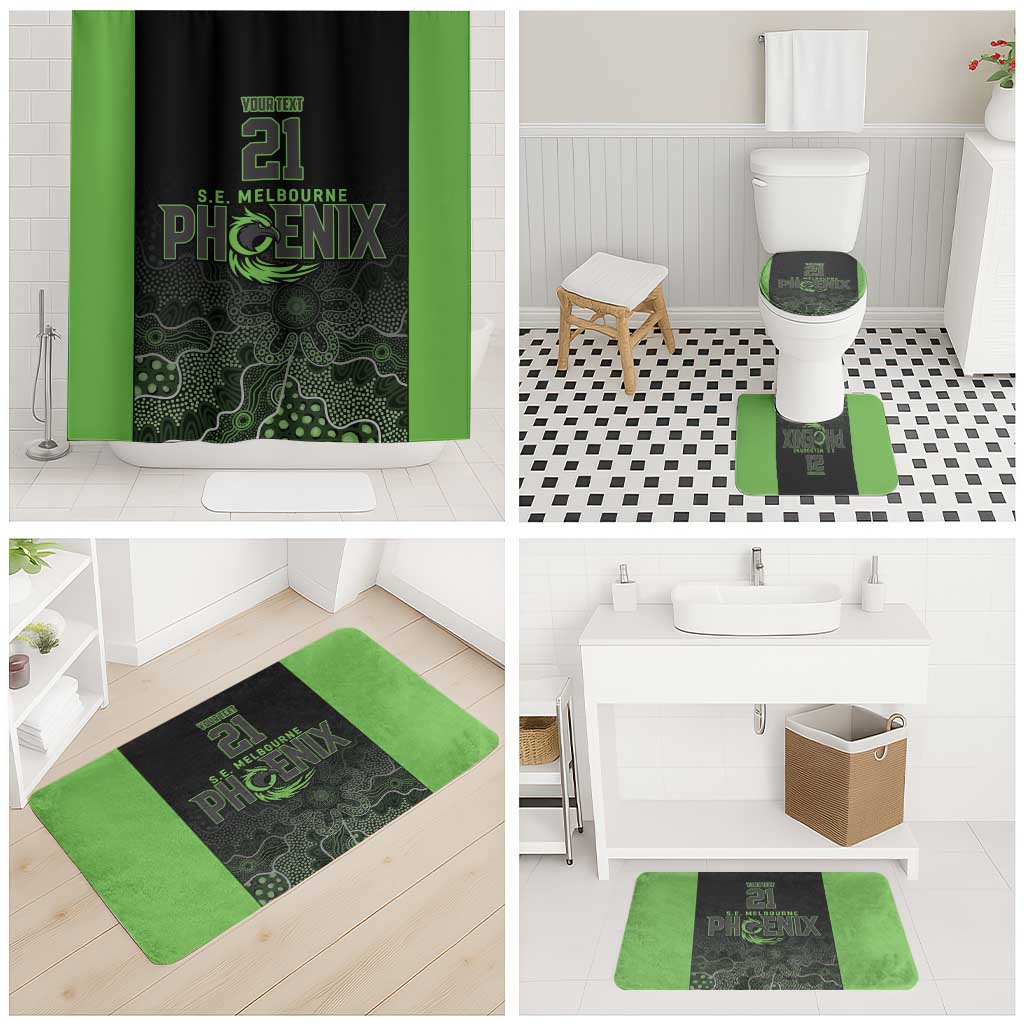 Basketball Custom South East Melbourne Bathroom Set Simple Australian Dot Art - Aussie Hoodie