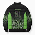 Basketball Custom South East Melbourne Bomber Puffer Jacket Simple Australian Dot Art - Aussie Hoodie