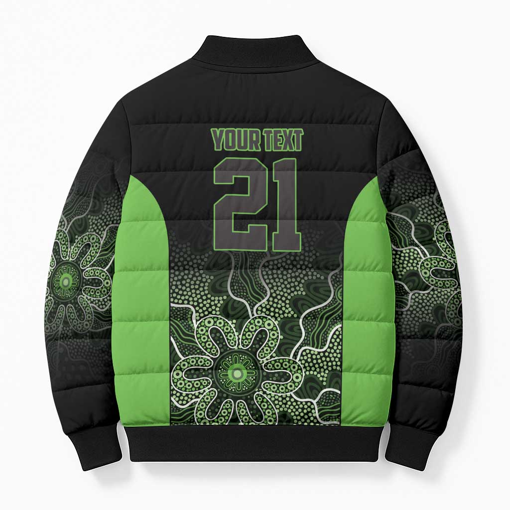 Basketball Custom South East Melbourne Bomber Puffer Jacket Simple Australian Dot Art - Aussie Hoodie