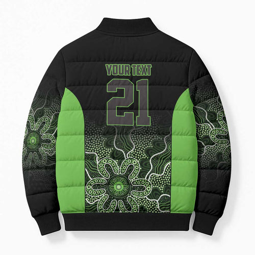 Basketball Custom South East Melbourne Bomber Puffer Jacket Simple Australian Dot Art - Aussie Hoodie