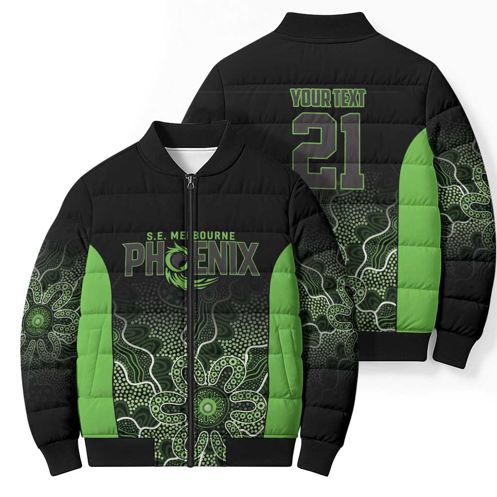 Basketball Custom South East Melbourne Bomber Puffer Jacket Simple Australian Dot Art - Aussie Hoodie