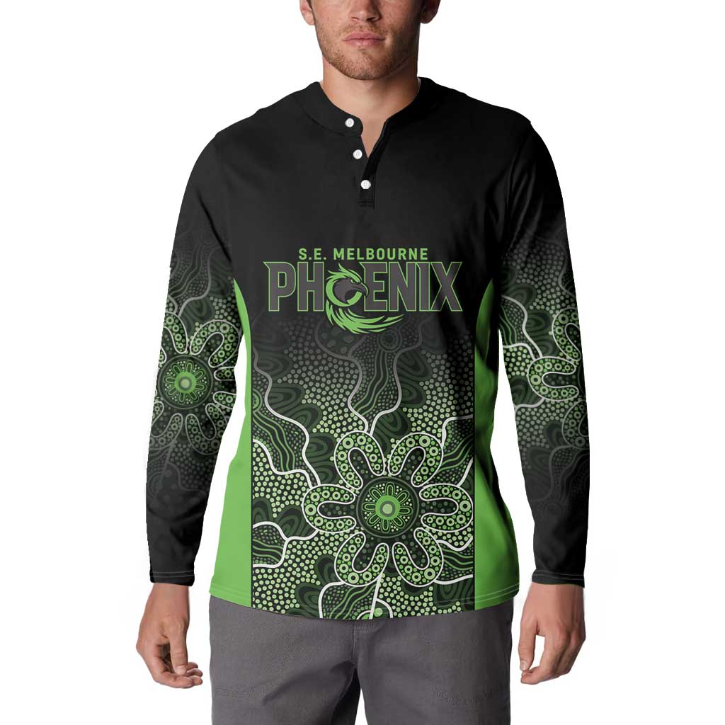 Basketball Custom South East Melbourne Button Sweatshirt Simple Australian Dot Art - Aussie Hoodie