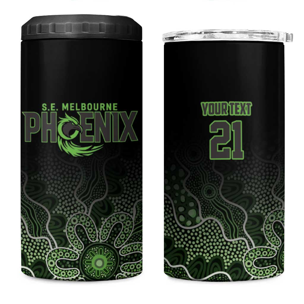 Basketball Custom South East Melbourne 4 in 1 Can Cooler Tumbler Simple Australian Dot Art - Aussie Hoodie