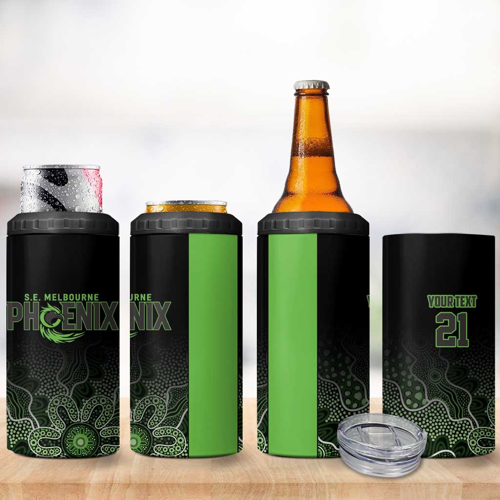 Basketball Custom South East Melbourne 4 in 1 Can Cooler Tumbler Simple Australian Dot Art - Aussie Hoodie