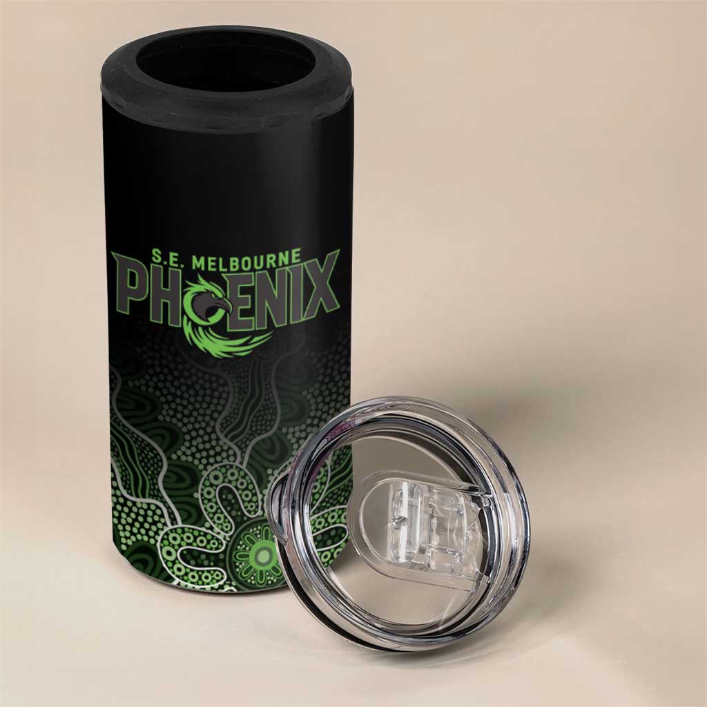 Basketball Custom South East Melbourne 4 in 1 Can Cooler Tumbler Simple Australian Dot Art - Aussie Hoodie