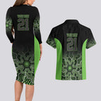 Basketball Custom South East Melbourne Couples Matching Long Sleeve Bodycon Dress and Hawaiian Shirt Simple Australian Dot Art - Aussie Hoodie