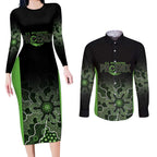 Basketball Custom South East Melbourne Couples Matching Long Sleeve Bodycon Dress and Long Sleeve Button Shirt Simple Australian Dot Art - Aussie Hoodie