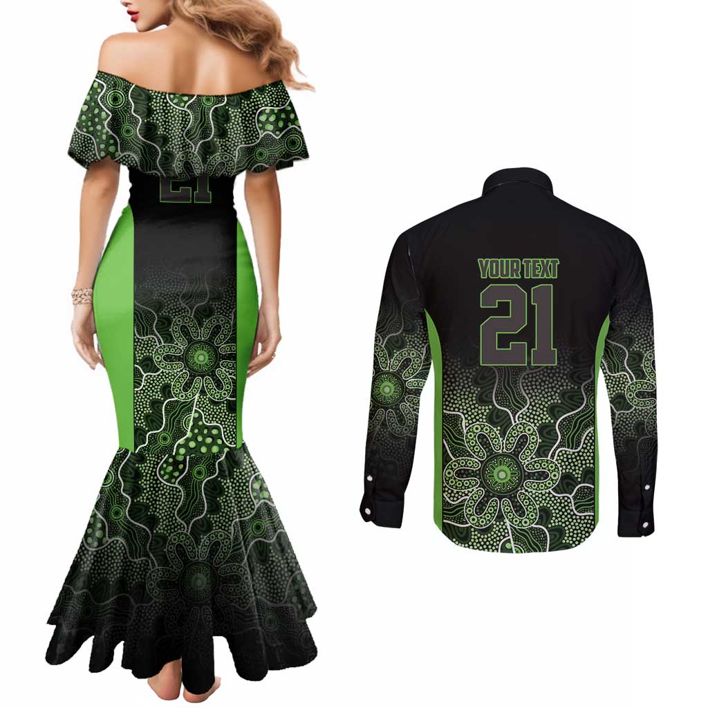 Basketball Custom South East Melbourne Couples Matching Mermaid Dress and Long Sleeve Button Shirt Simple Australian Dot Art - Aussie Hoodie