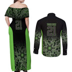 Basketball Custom South East Melbourne Couples Matching Off Shoulder Maxi Dress and Long Sleeve Button Shirt Simple Australian Dot Art - Aussie Hoodie