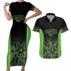 Basketball Custom South East Melbourne Couples Matching Short Sleeve Bodycon Dress and Hawaiian Shirt Simple Australian Dot Art - Aussie Hoodie