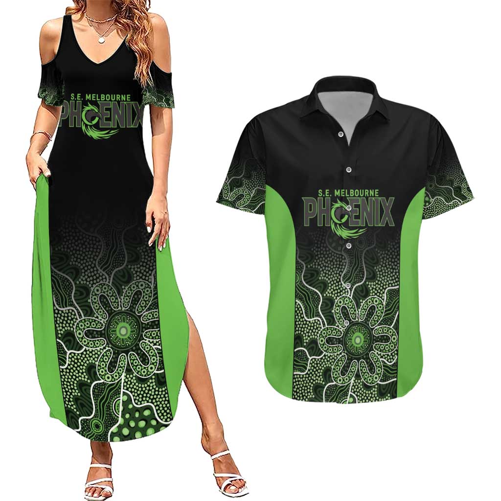 Basketball Custom South East Melbourne Couples Matching Summer Maxi Dress and Hawaiian Shirt Simple Australian Dot Art - Aussie Hoodie