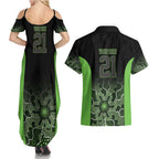 Basketball Custom South East Melbourne Couples Matching Summer Maxi Dress and Hawaiian Shirt Simple Australian Dot Art - Aussie Hoodie