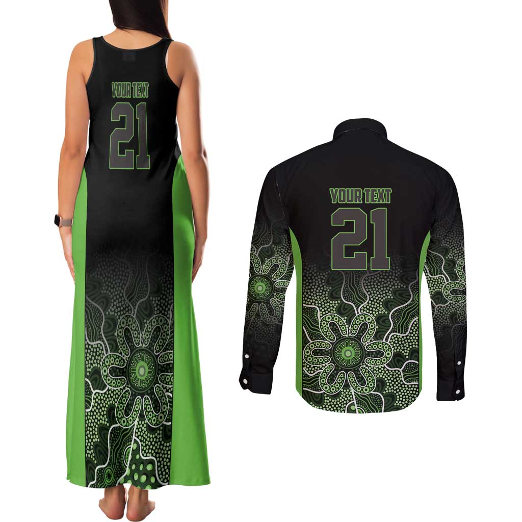 Basketball Custom South East Melbourne Couples Matching Tank Maxi Dress and Long Sleeve Button Shirt Simple Australian Dot Art - Aussie Hoodie