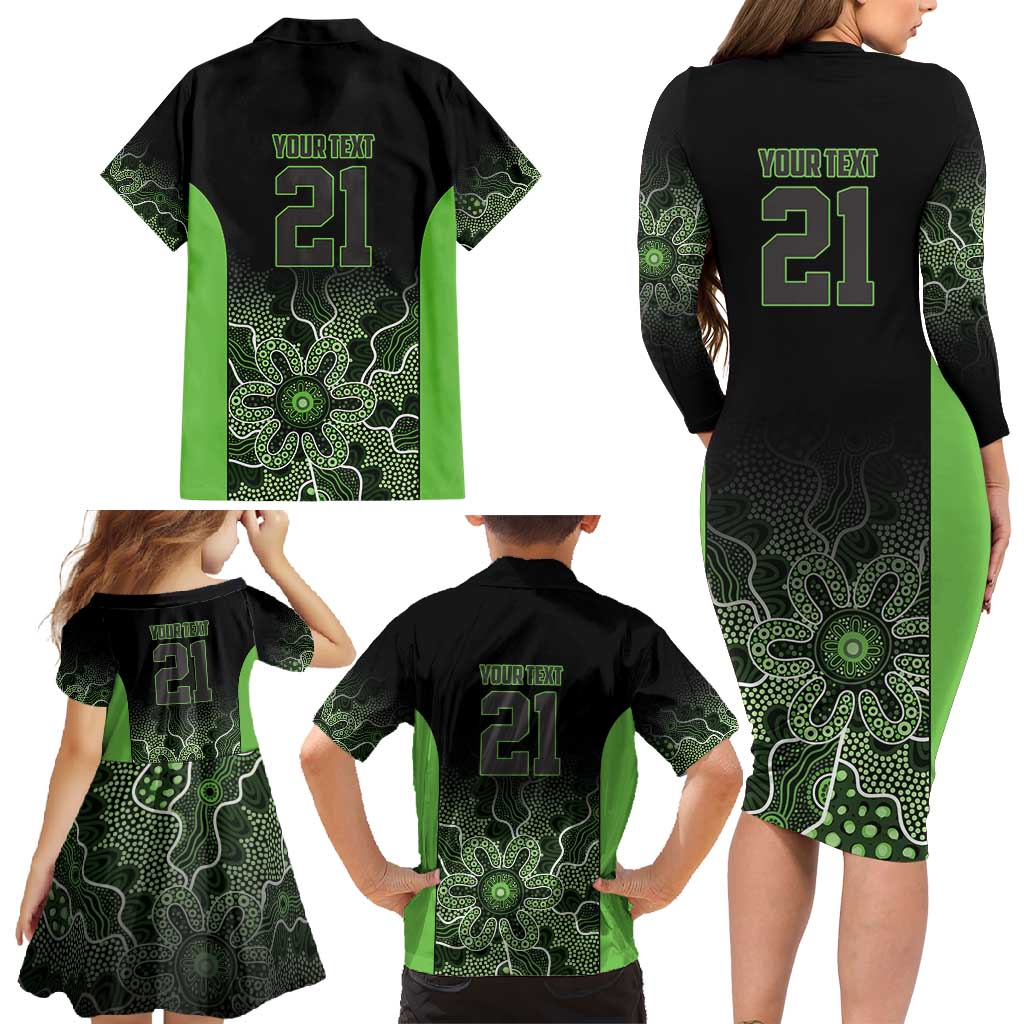 Basketball Custom South East Melbourne Family Matching Long Sleeve Bodycon Dress and Hawaiian Shirt Simple Australian Dot Art - Aussie Hoodie