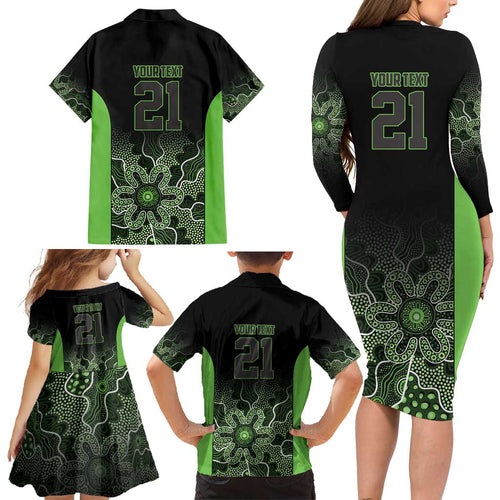 Basketball Custom South East Melbourne Family Matching Long Sleeve Bodycon Dress and Hawaiian Shirt Simple Australian Dot Art - Aussie Hoodie