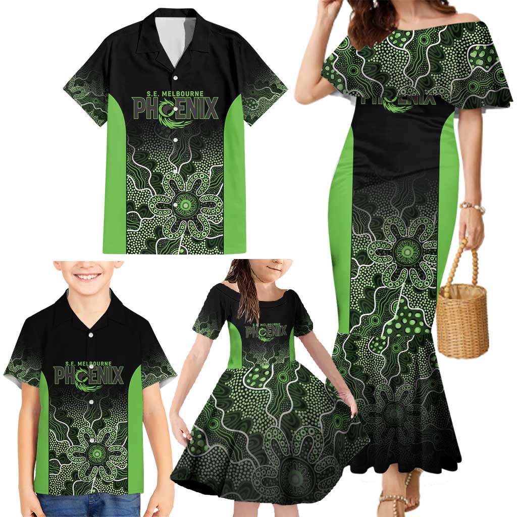 Basketball Custom South East Melbourne Family Matching Mermaid Dress and Hawaiian Shirt Simple Australian Dot Art - Aussie Hoodie
