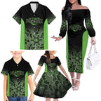 Basketball Custom South East Melbourne Family Matching Off The Shoulder Long Sleeve Dress and Hawaiian Shirt Simple Australian Dot Art - Aussie Hoodie