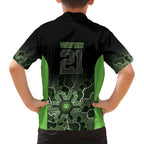 Basketball Custom South East Melbourne Family Matching Off The Shoulder Long Sleeve Dress and Hawaiian Shirt Simple Australian Dot Art - Aussie Hoodie