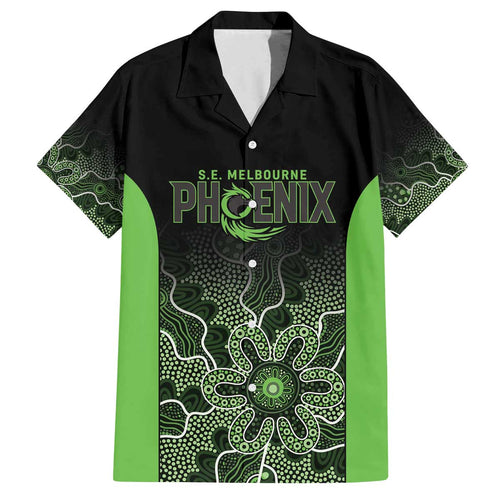 Basketball Custom South East Melbourne Family Matching Off The Shoulder Long Sleeve Dress and Hawaiian Shirt Simple Australian Dot Art - Aussie Hoodie