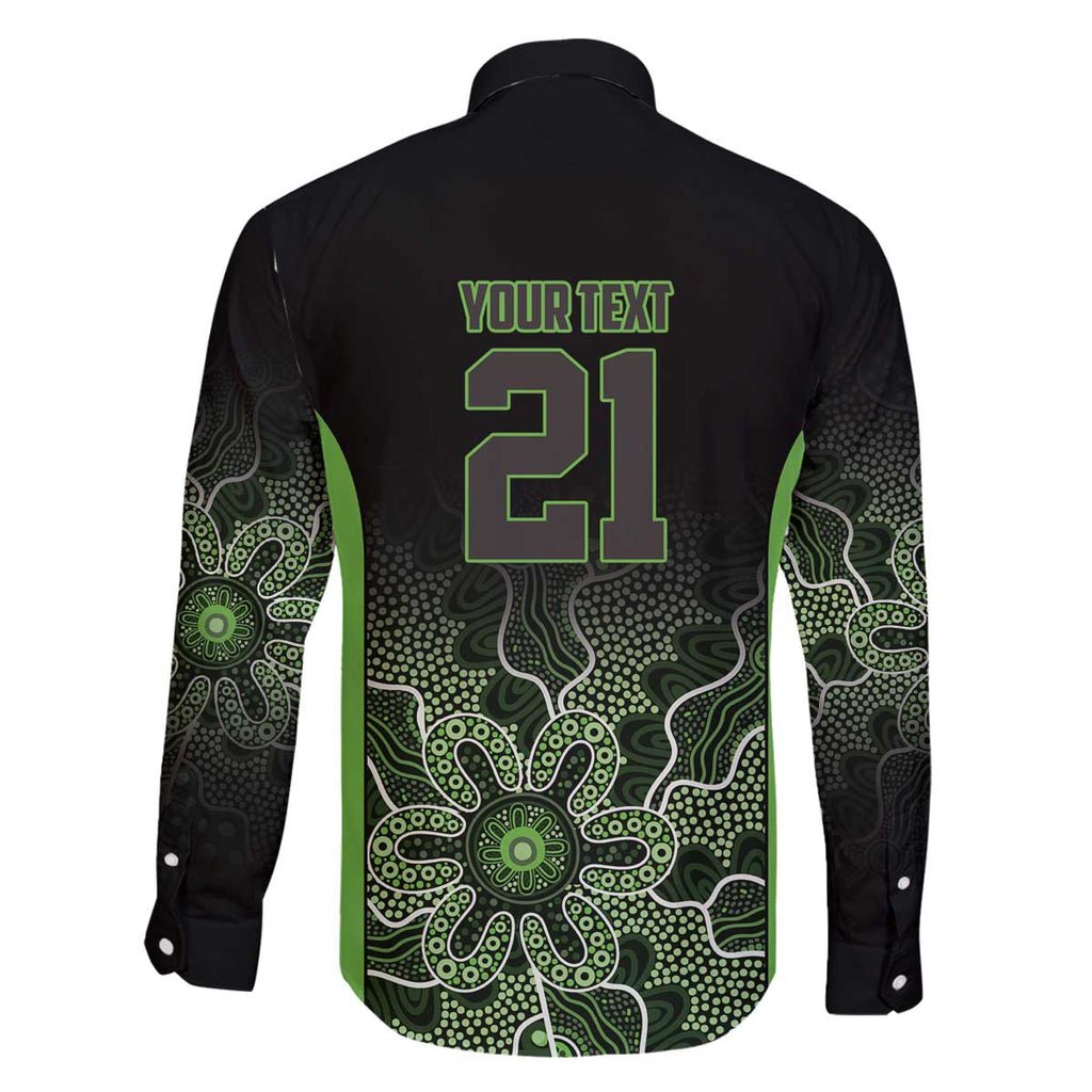 Basketball Custom South East Melbourne Family Matching Off The Shoulder Long Sleeve Dress and Hawaiian Shirt Simple Australian Dot Art - Aussie Hoodie