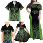 Basketball Custom South East Melbourne Family Matching Off Shoulder Maxi Dress and Hawaiian Shirt Simple Australian Dot Art - Aussie Hoodie