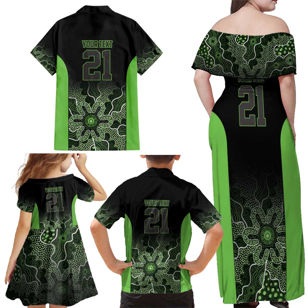 Basketball Custom South East Melbourne Family Matching Off Shoulder Maxi Dress and Hawaiian Shirt Simple Australian Dot Art - Aussie Hoodie