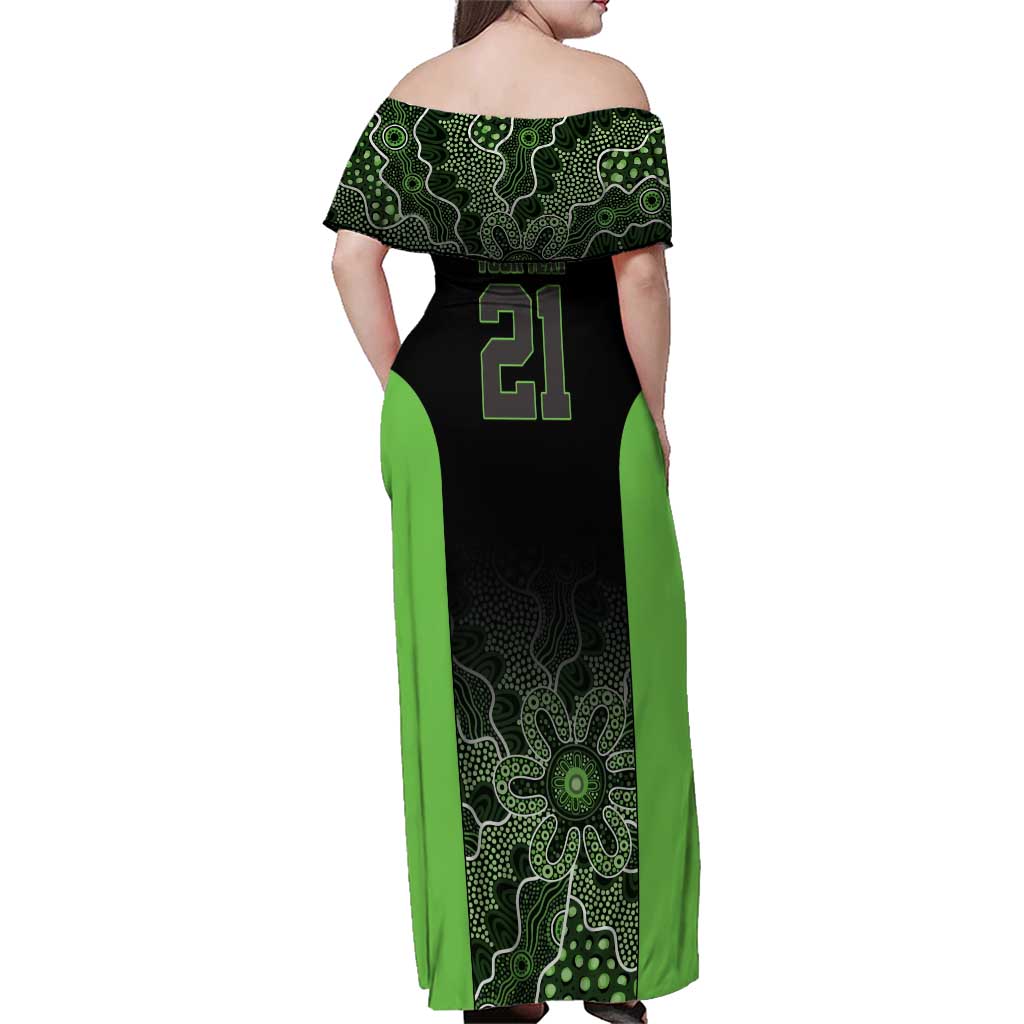 Basketball Custom South East Melbourne Family Matching Off Shoulder Maxi Dress and Hawaiian Shirt Simple Australian Dot Art - Aussie Hoodie