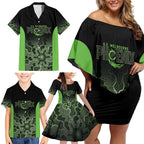 Basketball Custom South East Melbourne Family Matching Off Shoulder Short Dress and Hawaiian Shirt Simple Australian Dot Art - Aussie Hoodie