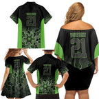 Basketball Custom South East Melbourne Family Matching Off Shoulder Short Dress and Hawaiian Shirt Simple Australian Dot Art - Aussie Hoodie