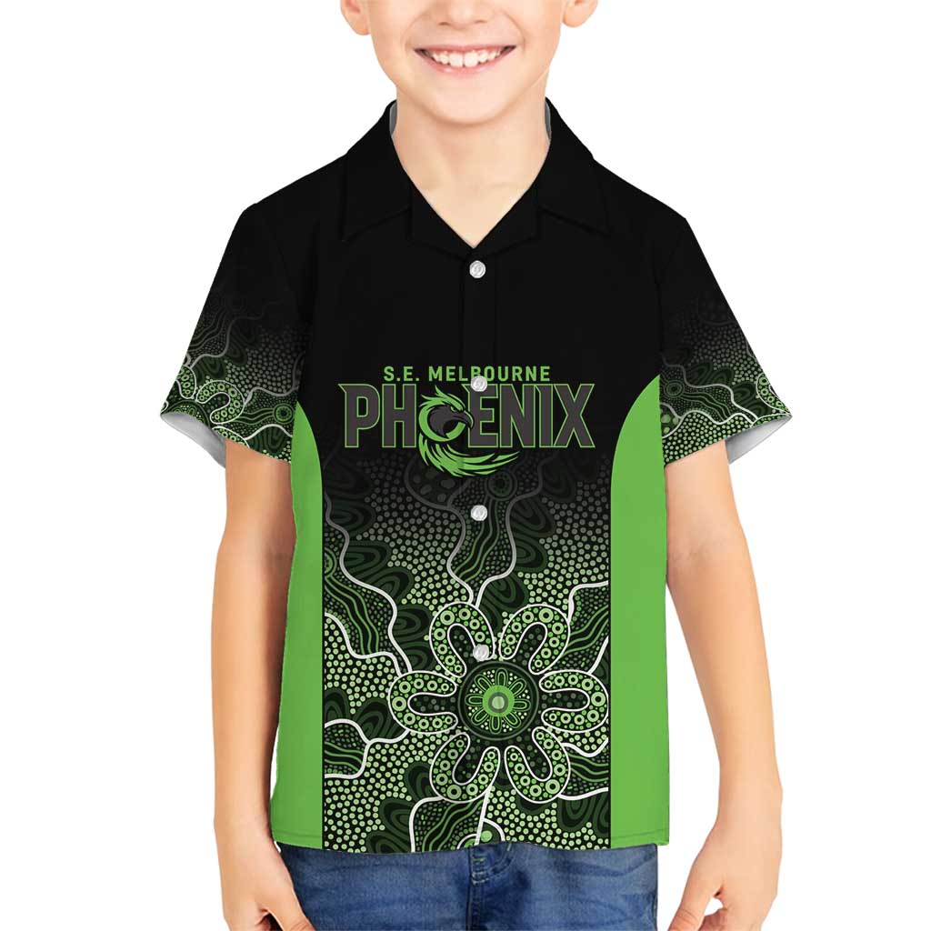 Basketball Custom South East Melbourne Family Matching Off Shoulder Short Dress and Hawaiian Shirt Simple Australian Dot Art - Aussie Hoodie