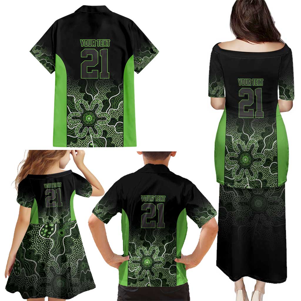 Basketball Custom South East Melbourne Family Matching Puletasi and Hawaiian Shirt Simple Australian Dot Art - Aussie Hoodie