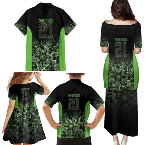 Basketball Custom South East Melbourne Family Matching Puletasi and Hawaiian Shirt Simple Australian Dot Art - Aussie Hoodie