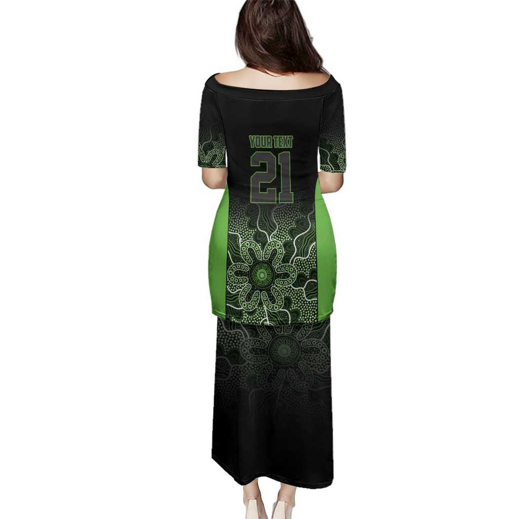 Basketball Custom South East Melbourne Family Matching Puletasi and Hawaiian Shirt Simple Australian Dot Art - Aussie Hoodie