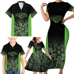 Basketball Custom South East Melbourne Family Matching Short Sleeve Bodycon Dress and Hawaiian Shirt Simple Australian Dot Art - Aussie Hoodie