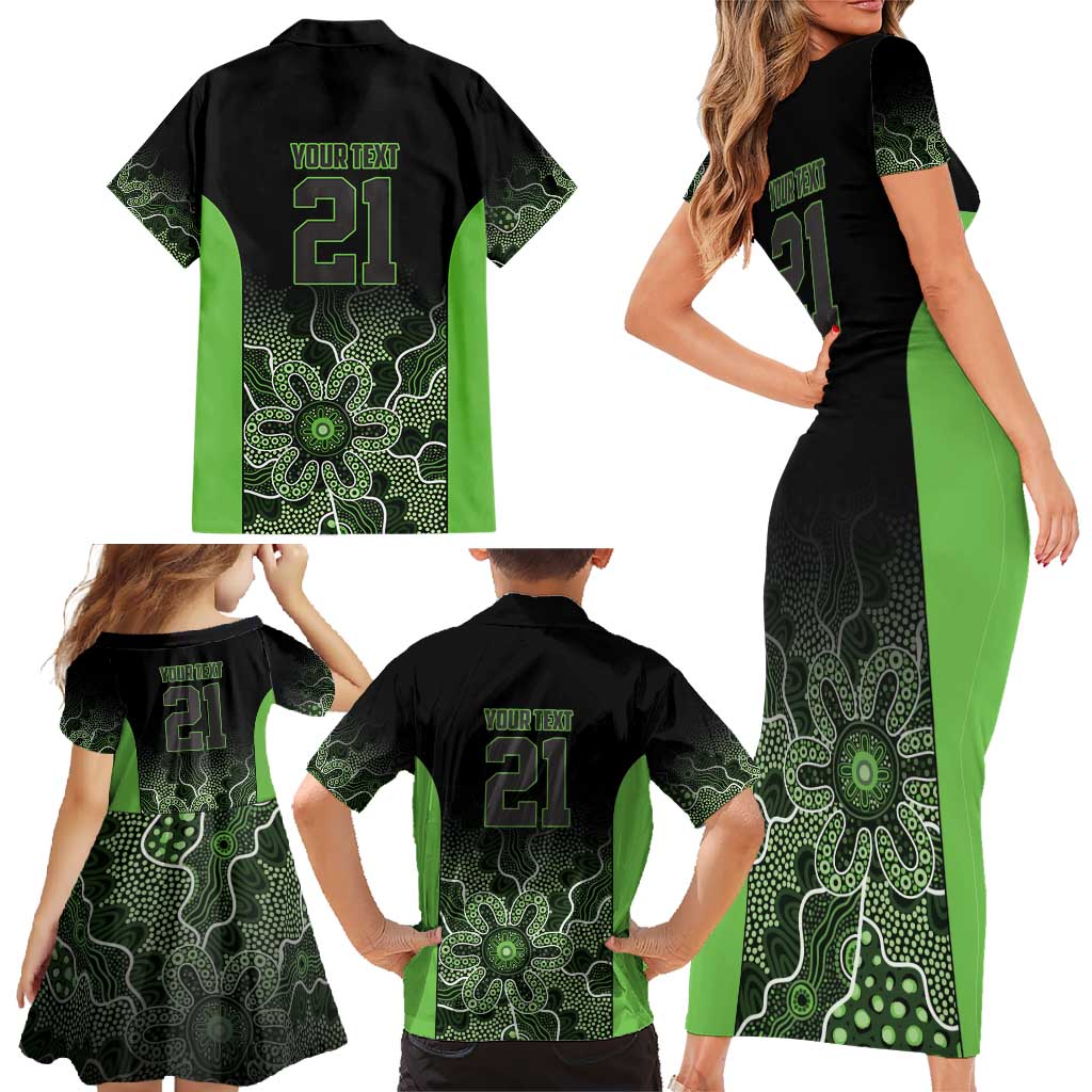 Basketball Custom South East Melbourne Family Matching Short Sleeve Bodycon Dress and Hawaiian Shirt Simple Australian Dot Art - Aussie Hoodie
