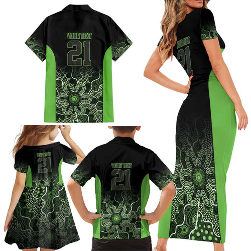 Basketball Custom South East Melbourne Family Matching Short Sleeve Bodycon Dress and Hawaiian Shirt Simple Australian Dot Art - Aussie Hoodie