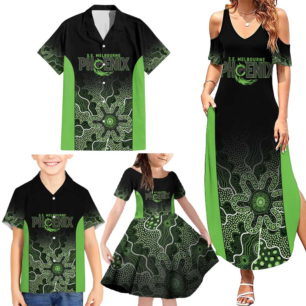 Basketball Custom South East Melbourne Family Matching Summer Maxi Dress and Hawaiian Shirt Simple Australian Dot Art - Aussie Hoodie