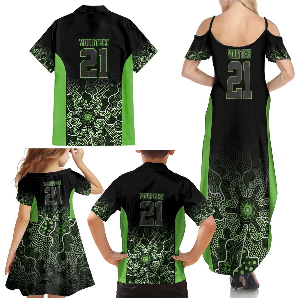 Basketball Custom South East Melbourne Family Matching Summer Maxi Dress and Hawaiian Shirt Simple Australian Dot Art - Aussie Hoodie