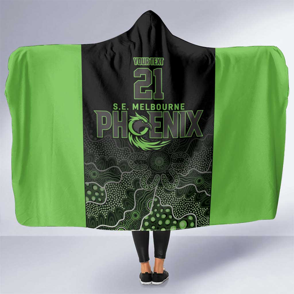 Basketball Custom South East Melbourne Hooded Blanket Simple Australian Dot Art - Aussie Hoodie